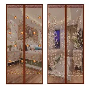 European Style Anti Insect Mosquito Net Magnetic Door Screen Reinforced Magnetic Mosquito Net Curtain Door