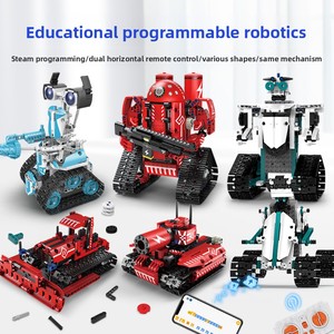 Bloques de Construcción ABS con Control Remoto Dual y Bloques de Codificación, Compatibles con Mini Legos, Pequeños Juguetes Educativos Programables - Product Image 2