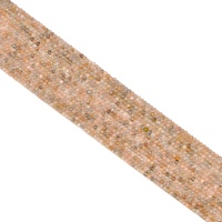 Manik-manik Batu Bulan Warna-warni 2/3/4MM, Batu Permata Kristal Alami, Kalung Gelang, Harga Terjangkau, Diameter Lubang 1mm untuk Pembuatan Perhiasan
