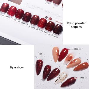 Kit de vernis à ongles en gel rouge du Nouvel An JTING, 24 couleurs, ensemble de gel UV professionnel, vernis à ongles en gel organique, conception personnalisée OEM - Product Image 4