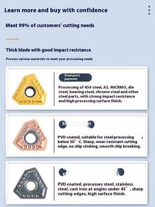 Perceuse à pistolet Trou profond Carré 60HRC PVD CVD Revêtement TPMX/TOGT Série complète Lame de forage Bande de guidage TOGT140510R-DT - Product Image 3