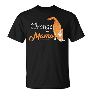 Camiseta de Gato Tabby Naranja Mama, Manga Corta, Cuello Redondo, Unisex para Adultos, Regalo Promocional - Product Image 2