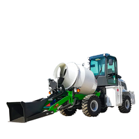 SQMG Camion malaxeur à béton mini portable auto-chargeur avec un moment de charge élevé, puissance de 75 kW, conception à roues automatique pour béton prêt à l'emploi