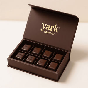 Boîte à chocolat en carton rigide en gros avec plateau d'insertion blister 5/10, estampage à chaud doré, boîte à chocolat personnalisée - Product Image 6