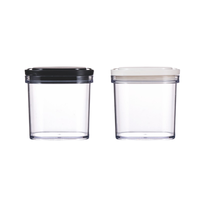 Pot à grains carrés en plastique au design moderne nouveauté pot de stockage de qualité alimentaire pour les bonbons cuisine fête utilisation injection transfrontalière