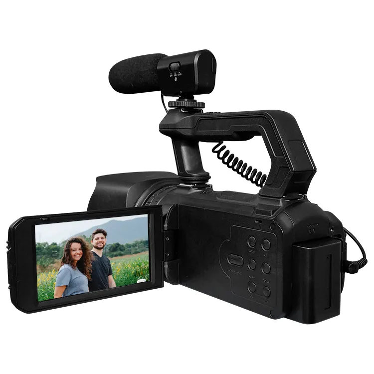 Caméra vidéo numérique Zoom optique 16X et Zoom numérique 4X Fonction IR Vidéo 2.7K et Photo 56MP Écran tactile IPS de 4 pouces