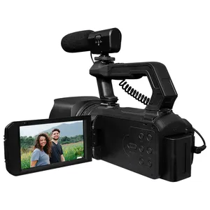 Digitale Videokamera 16X Optischer Zoom und 4X Digital zoom IR-Funktion 2.7K Video und 56MP Foto 4 Zoll IPS Touchscreen