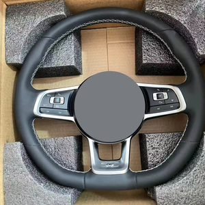 Volant en cuir pour VW <span class=keywords><strong>Golf</strong></span> MK4-MK8 Polo R Passat GTI/GTD/<span class=keywords><strong>GTE</strong></span>/R-Line Modèles 2011-2016 Moteurs <span class=keywords><strong>4</strong></span>/6 cylindres - Product Image 1