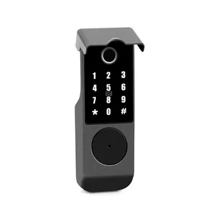 Ip54 Fingerprint Wireless Lock Dual Sides Smart Gate Lock With Bluetooth Door Lock Metal Case D4-W