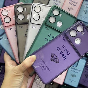 Coques de téléphone transparentes de luxe en TPU chromé avec protection d'objectif en PET pour OnePlus <span class=keywords><strong>Nord</strong></span> CE5 5 5G CE4 CE3 ACE5 Ultra ACE Pro 13 - Product Image 2