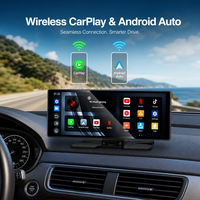 Écran CarPlay sans fil portable 10,26 pouces, écran de voiture Android Auto avec caméra de recul AHD, navigation PND