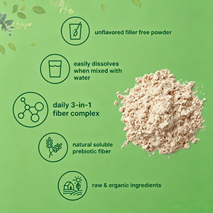 Poudre de fibres triples OEM, prébiotique naturel pour soutenir la santé digestive, sans saveur, végétalien, 900g - Product Image 4
