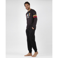 LOIS Pijama de satén informal para hombre Manga Larga Conjunto de ropa de dormir de algodón suave con mangas cortas Tallas grandes Hielo sedoso para parejas