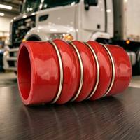 Tuyau en silicone pour refroidisseur d'air de camion industriel (CAC) avec doublure FKM, résistant aux hautes températures et haute pression, coude personnalisé noir, fabrication OEM