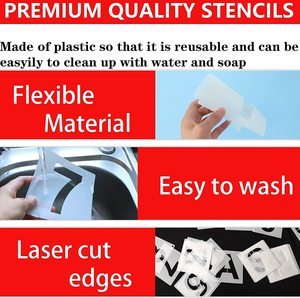 Lixsun - Juego de 36 Plantillas Reutilizables de Plástico con Letras y Números para Decoración de Pasteles - Product Image 6