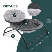 Hamac surélevé pour chat panier suspendu chaise longue lit pour animal de compagnie support rond surélevé pour chat