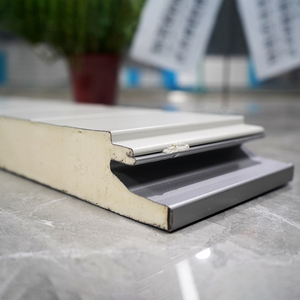 带聚氨酯/聚氨酯壁板绝缘壁板的冷室金属钢现代绝缘夹芯板样品 - Product Image 2