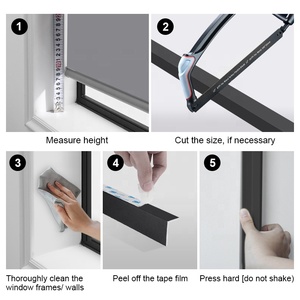 Les bloqueurs de lumière en PVC occultants pour stores et stores, les <span class=keywords><strong>bandes</strong></span> de blocage de la lumière bloquent la lumière <span class=keywords><strong>sur</strong></span> deux côtés de la fenêtre - Product Image 4