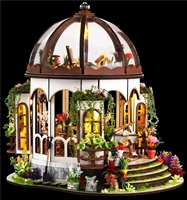 Jouet créatif DIY pour filles, maison de fleurs, modèle d'assemblage 3D fait main (jardins suspendus)