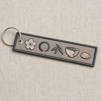 Porte-clés personnalisé avec logo brodé, patch tissé, couleur personnalisée, écologique, fabrication directe pour cadeaux promotionnels d'entreprise