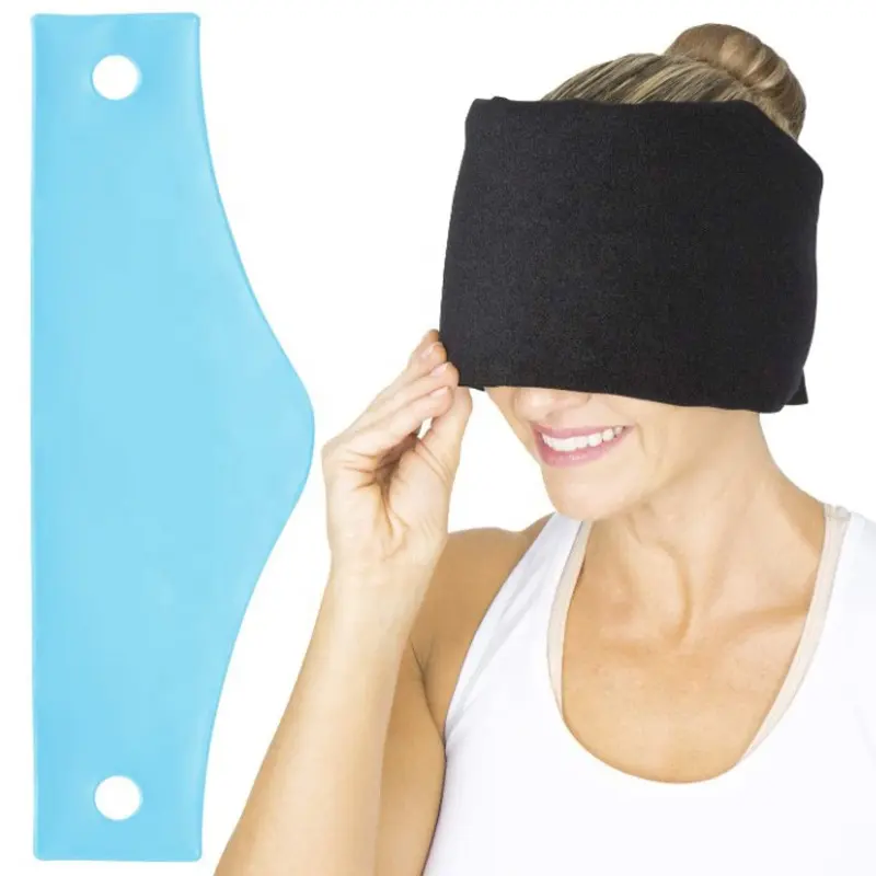 Migren kabartma buz paketi şapka baş ağrısı için esnek soğuk ve sıcak jel paketi göz maskesi yaralanmalar için kafa, boyun