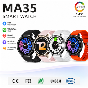 MA35 สมาร์ทวอทช์หน้าจอกลมขนาดใหญ่ รองรับการโทร ตรวจสอบสุขภาพ วัดอัตราการเต้นของหัวใจ ตอบกลับ WhatsApp ได้ - Product Image 1