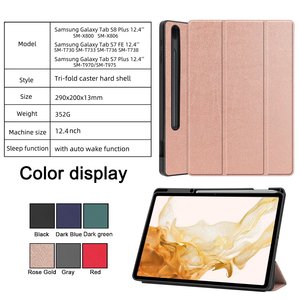 Funda de TPU suave + PU para tableta, para Samsung Galaxy Tab S8 Plus <span class=keywords><strong>sm</strong></span>-x800 <span class=keywords><strong>SM</strong></span>-<span class=keywords><strong>X806</strong></span>, 12,4 pulgadas - Product Image 6