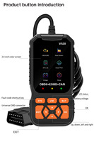 Escáner OBD2 Universal V520-5 Profesional para Diagnóstico de Vehículos, Dispositivo de Detección de Fallas con Pantalla de 2.8 Pulgadas