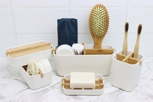 Boîte de rangement cosmétique rectangulaire en <span class=keywords><strong>plastique</strong></span>, porte-pinceaux de maquillage, organisateur, écologique, sans <span class=keywords><strong>plastique</strong></span>, pour les accessoires de beauté des femmes - Product Image 6