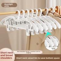Kurzhalsiger Kunststoff-Kleiderbügel mit Platzsparendem Design; Nahtloser Moderner Minimalistischer Kleiderschrank-Bügel Rutschfest und Praktisch