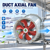 Ventilateur axial électrique à haut rendement et faible bruit pour conduits, ignifuge, pour l'extraction de fumée, avec options OEM/ODM, 400 mm, 380 V, pour entrepreneurs en CVC