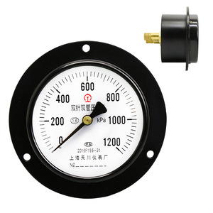 เกจวัดแรงดันแบบสองเข็มสองท่อ YZS-103 ขนาด 100 มม. 0-1200kPa เกลียวแกน โลหะ ผลิตจากโรงงานเซี่ยงไฮ้ - Product Image 1