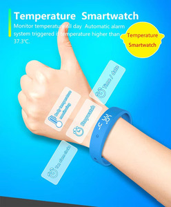 Montre connectée vibrante étanche avec alarme silencieuse, rappel par vibration, mesure de la température corporelle, vente en gros - Product Image 2