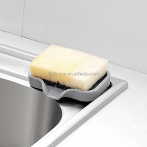 Hot Sale Silicone Soap <b>Drain</b> Mat Kitchen Soap Tray <b>Bathroom</b> Sponge Holder <b>Drain</b> Kitchen Silicone Soap Tray Box <b>Drain</b> - Product Image 2
