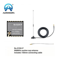 Ra-01SH-P Kit komunikasi nirkabel LoRa jarak jauh 10km, modul dengan antena tongkat & antena dudukan magnetik