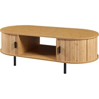 Table de salon avec 2 portes coulissantes, table basse avec espace de rangement |   Usine Homex_BSCI