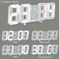 Jam Dinding Digital LED 3D, Jam Dinding Digital Desain Baru Led 3D Led 2022