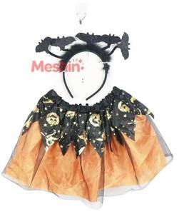 Conjunto de Disfraz de Bruja Fantasma con Tutú de Tul y Diadema, Hecho a Mano con Impresión Digital, Hermoso para Fiesta de Halloween para Niñas - Product Image 1