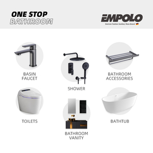 Pour Empolo Nouveau Design Mural <span class=keywords><strong>Doré</strong></span> Bain <span class=keywords><strong>Douche</strong></span> Robinet Mélangeur 5 Trous Baignoire avec Noyau De Valve En Céramique pour Hôtels - Product Image 6