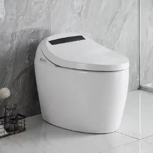 Fanwin banheiro elétrico wc automático portátil, cerâmica, uma peça inteligente, vaso sanitário inteligente