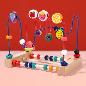 Gioco Educativo Montessori <span class=keywords><strong>per</strong></span> <span class=keywords><strong>Bambini</strong></span>, Labirinto di Perline in Legno <span class=keywords><strong>per</strong></span> l'Apprendimento degli Animali, Unisex - Product Image 3