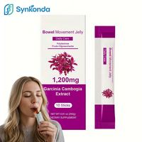 Bâtonnets de gelée OEM pour le transit intestinal, extrait de Garcinia Cambogia 1200mg, saveur raisin, complément pour femmes, digestion, produits de perte de poids