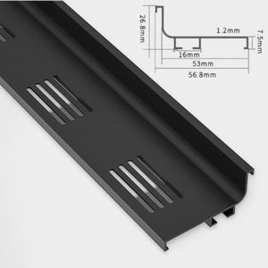 Perillas de aluminio ventiladas sin tiradores para gabinetes, sin perforación, con bordes redondeados para almacenamiento en cocina y baño - Product Image 4