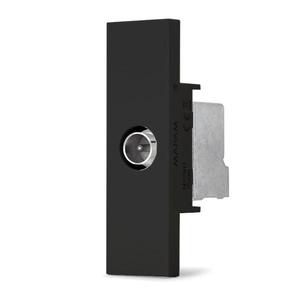 ZEN Line TV Socket Black Wall Mount Antenna Connector - Product Image 1