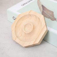Plateau de présentation rond en bois massif antique pour bracelets perlés