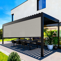 Volet roulant électrique coupe-vent de 2,8 mètres de large et 2,8 mètres de haut, adapté aux pavillons et aux balcons