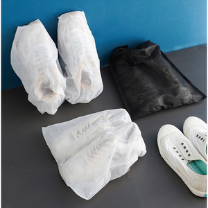 Non Woven Shoe Storage Bags Drawstring Dust Proof Reusable For White Shoes Bedroom Travel Multipurpose 5000 Pcs Per Carton - Product Image 3