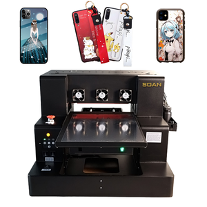 Soan High-Speed A4 Flatbed UV Inkjet <b>Printer</b> Roll to Roll Digital UV Sticker Label <b>Printer</b> for Glass Wood Acrylic Phone case - Product Image 1