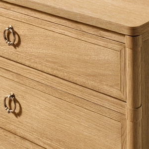 Comodino in Legno <span class=keywords><strong>a</strong></span> 3 Cassetti in Stile Moderno Mid-Century, Mobiletto Chiuso da Camera da Letto per Arredamento Casa - Product Image 3