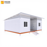Maison conteneur pliable économique, maison modulaire préfabriquée 20FT 40FT, kit de mini-maison pliable préfabriquée portable à faible coût pour le camping